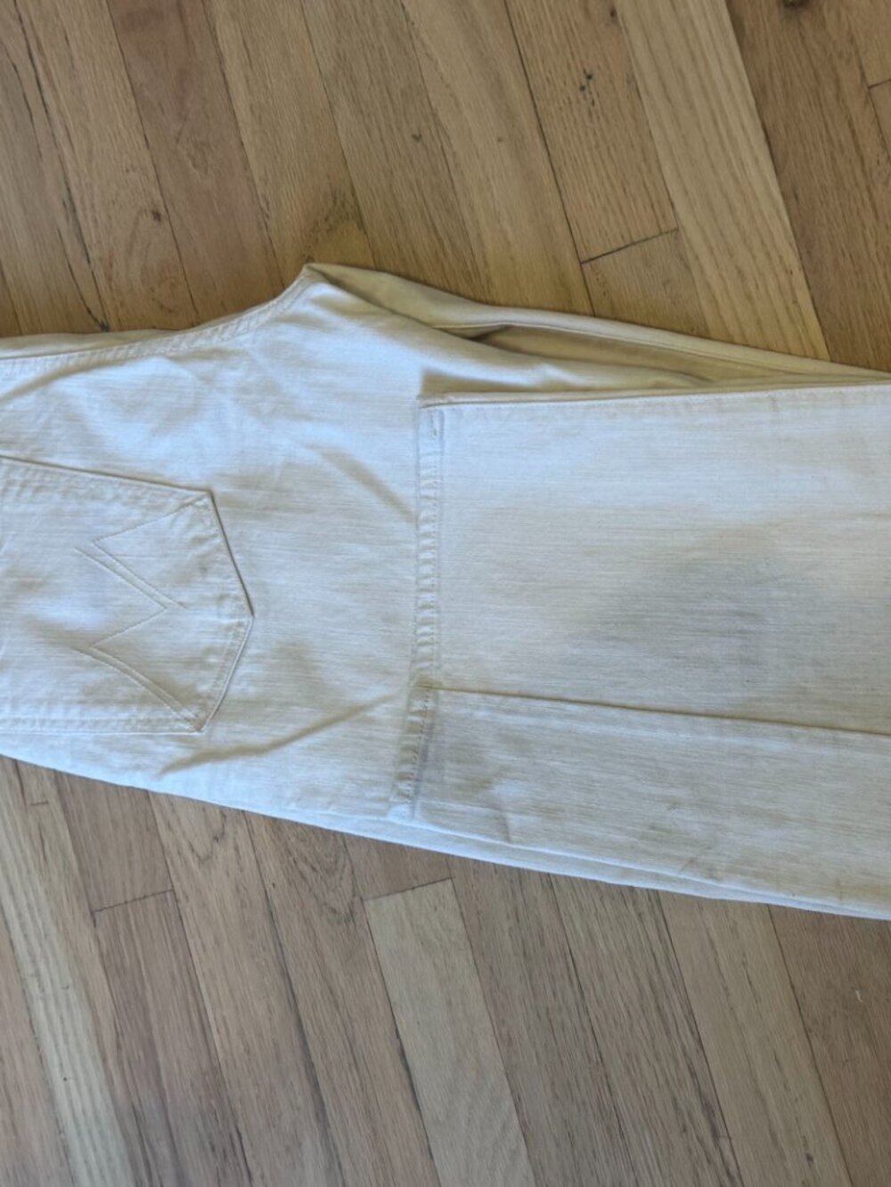 MOTHER SUPERIOR Jeans Half-Pipe Ankle High-Rise Barrel Act Natural Ivory Size 30 - Picture 5 of 6